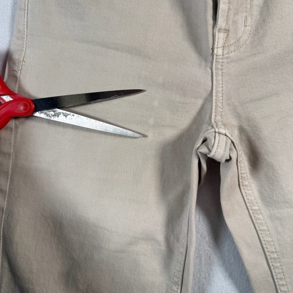 MNG Jeans Womens 2 Ivory Sienna Flare Mid Rise Raw Hem - Picture 13 of 14